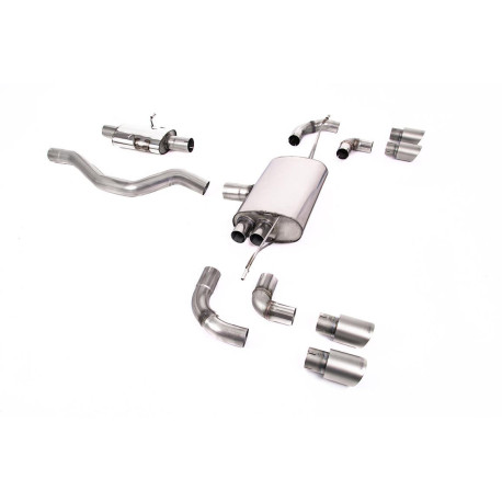 Milltek exhaust systems Milltek GPF-back exhaust for Land Rover Defender 90 3.0 I6 P400 (non-GPF) 2020+ - Quad titanium tips | races-shop.com