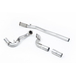 Milltek Large-bore downpipe with de-cat for Mercedes A35 AMG 2.0 Turbo (GPF, OE) 2019+