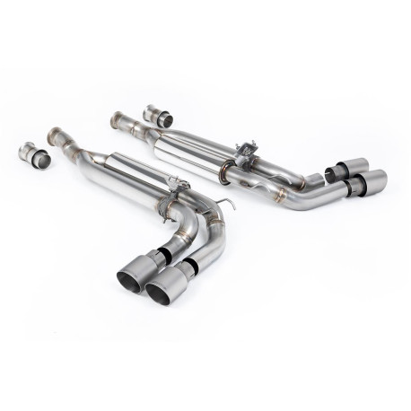 Milltek exhaust systems Milltek Cat-back exhaust valved for Mercedes G63 4.0 Bi-Turbo V8 (W463) (non-GPF) 2019-2024 - Brushed titanium tips | races-shop.com