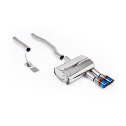 Milltek GPF-back exhaust for Mini Cooper S 2.0 Turbo (F56) (GPF) 2020-2024 - Burnt/blue titanium tips