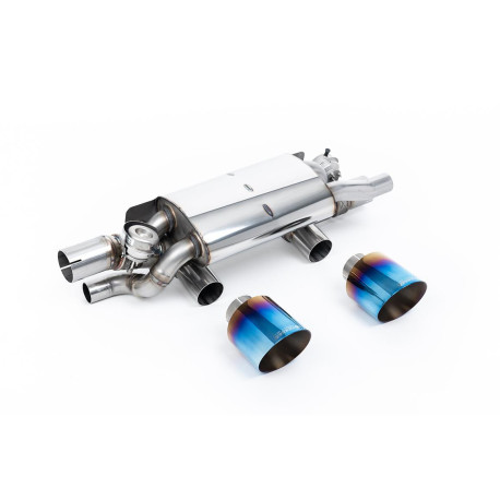 Milltek exhaust systems Milltek Rear silencers for Porsche 911 3.0 (991.2) (non-GPF) 2015-2019 - Burnt/blue titanium tips | races-shop.com