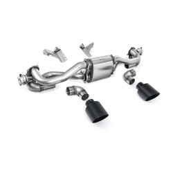 Milltek GPF-back exhaust for Porsche Cayman 718 GT4 4.0 (GPF, Post) 2020+ - Cerakote black tips
