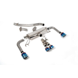 Milltek Secondary cat-back (louder) valved for Toyota Corolla GR Corolla Turbo (non-GPF) 2023+ - Burnt/blue titanium tips
