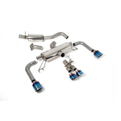 Milltek Secondary cat-back resonated valved for Toyota Corolla GR Corolla Turbo (non-GPF) 2023+ - Burnt/blue titanium tips