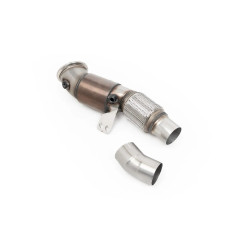 Milltek Large-bore downpipe with sports cat for Toyota Supra A90 Coupe 3.0 Turbo (non-GPF) 2019+