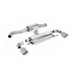 Milltek GPF-back exhaust resonated for Toyota Yaris Gen 1 2020-2024 - Titanium tips