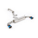 Milltek GPF-back exhaust resonated for Toyota Yaris Gen 2 2024+ - Burnt/blue titanium tips