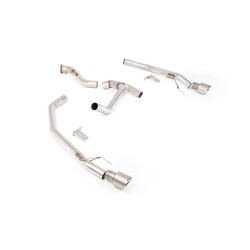 Milltek Axle-back exhaust for Volkswagen Amarok 3.0 V6 240PS Turbo Diesel (non-GPF) 2024+ - Brushed titanium tips