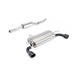 Milltek V2 Cat-back exhaust resonated for Volkswagen Golf Mk4 R32 3.2 V6 4WD (non-GPF) 2002-2005 - Dual brushed titanium tips