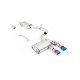 Milltek V2 Cat-back exhaust valved for Volkswagen Golf MK5 R32 3.2 V6 (non-GPF) 2005-2009 - Burnt/blue titanium tips