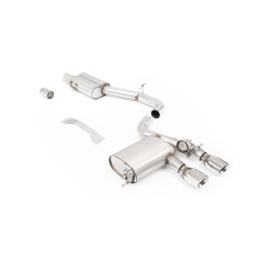 Milltek V2 Cat-back exhaust valved for Volkswagen Golf MK5 R32 3.2 V6 (non-GPF) 2005-2009 - Polished tips