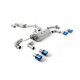 Milltek Cat-back exhaust resonated valved for Volkswagen Golf Mk7.5 R 2.0 TSI 300PS (GPF) 2019-2022 - Quad burnt titanium tips