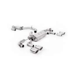 Milltek Cat-back exhaust resonated valved for Volkswagen Golf Mk7.5 R 2.0 TSI 300PS (GPF) 2019-2022 - Polished tips