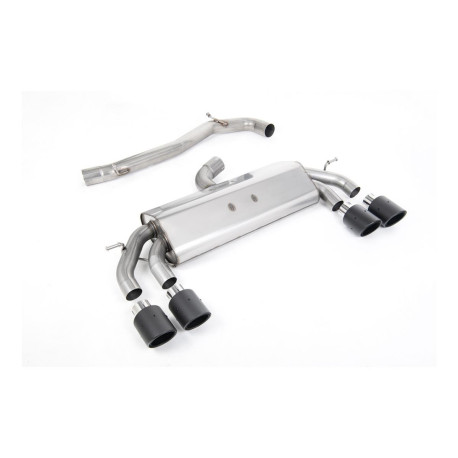Milltek exhaust systems Milltek Cat-back exhaust (louder) non-valved for Volkswagen Golf Mk7.5 R 310PS (non-GPF) 2017-2021 - Carbon tips | races-shop.com