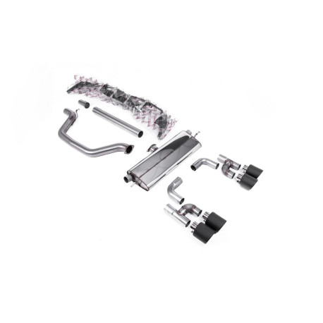 Milltek exhaust systems Milltek Cat-back exhaust carbon tips for Volkswagen Golf Mk8 GTi (non-GPF) 2021-2024 | races-shop.com