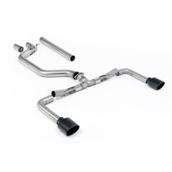 Milltek GPF-back exhaust (loudest) for Volkswagen Golf Mk8 GTi Clubsport (GPF) 2021-2024 - Cerakote black tips