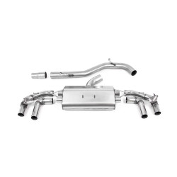 Milltek GPF-back exhaust (louder) for Volkswagen Golf Mk8.5 R (GPF) 2024+ - Burnt titanium tips