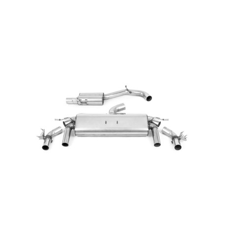 Milltek exhaust systems Milltek Cat-back exhaust for Volkswagen T-Roc R 2.0TSI 300ps 2022+ - Quad burnt titanium tips | races-shop.com