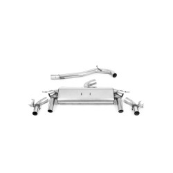 Milltek Cat-back exhaust (louder) for Volkswagen T-Roc R 2.0TSI 300ps 2019-2022 - Quad burnt titanium tips