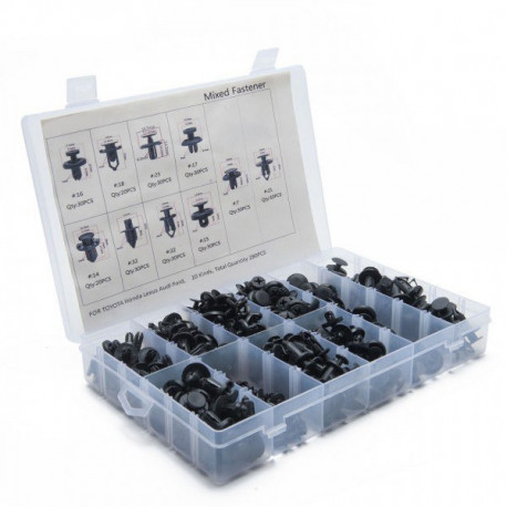 Interior tools Universal interior pins, screws and clamps (280pcs) INCOMPLETE | races-shop.com