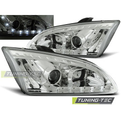 TUNING-TEC headlights (DRL) for FORD FOCUS II 09.04-01.08 (H1), chrome, V1