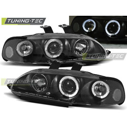 HEADLIGHTS HONDA CIVIC 09.91-08.95 2D/3D ANGEL EYES BLACK