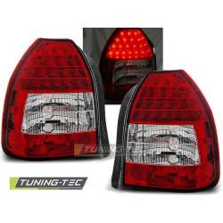 TUNING-TEC LED tail lights for HONDA CIVIC 09.95-02.01 3D, red-white
