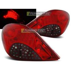 TUNING-TEC LED tail lights for PEUGEOT 207 3D/5D 05.06-06.09 (HATCHBACK), red-smoke