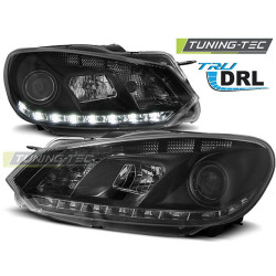 TUNING-TEC headlights (True DRL) for VW GOLF 6 10.08-12 (H7/H1), black