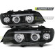 TUNING-TEC headlights (Angel Eyes) for BMW X5 E53 09.99-10.03 (H1), black
