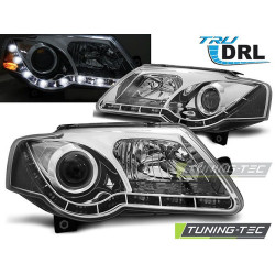 HEADLIGHTS TRUE DRL CHROME for VW PASSAT B6 3C 03.05-10