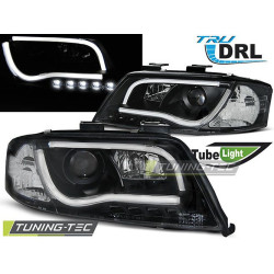 TUNING-TEC headlights (Tube Light, DRL) for AUDI A6 05.97-05.01 (H1), black