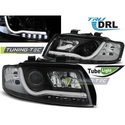 HEADLIGHTS TUBE LIGHT DRL BLACK for AUDI A4 10.00-10.04