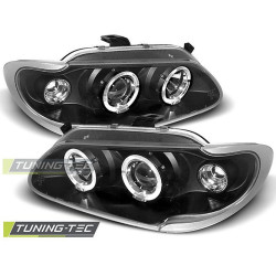 TUNING-TEC headlights (Angel Eyes) for RENAULT MEGANE / SCENIC 96-99 (H1), black