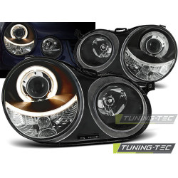 TUNING-TEC headlights (Angel Eyes) for VW POLO 9N 11.01-04.05 (H7), black