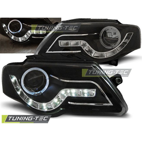 Lighting TUNING-TEC headlights (DRL) for VW PASSAT B6 3C 03.05-10 (H9), black | races-shop.com