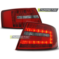 TUNING-TEC LED tail lights for AUDI A6 C6 SEDAN 04.04-08, red-white, V2