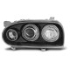 Lighting TUNING-TEC headlights (Angel Eyes) for VW GOLF 3 09.91-08.97 (H7), black, V2 | races-shop.com