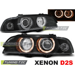 XENON HEADLIGHTS ANGEL EYES BLACK fits BMW E39 09.95-06.03