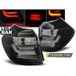 LED BAR TAIL LIGHTS BLACK for BMW E87/E81 09.07-11 LCI BLACK