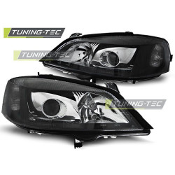HEADLIGHTS OPEL ASTRA G 09.97-02.04 BLACK H7