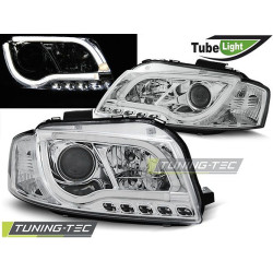 HEADLIGHTS TUBE LIGHT CHROME for AUDI A3 8P 05.03-03.08