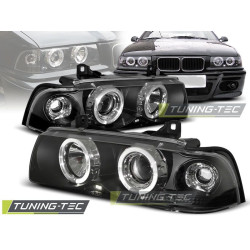 HEADLIGHTS ANGEL EYES BLACK for BMW E36 12.90-08.99 S/C/T