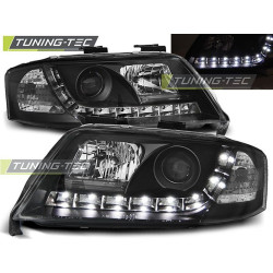 HEADLIGHTS DAYLIGHT BLACK for AUDI A6 06.01-05.04