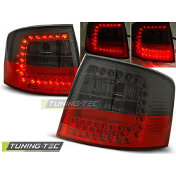 TUNING-TEC LED tail lights for AUDI A6 05.97-05.04 AVANT, red-smoke, V2