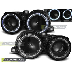HEADLIGHTS ANGEL EYES BLACK for BMW E30 11.82-06.94