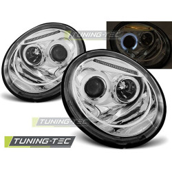HEADLIGHTS ANGEL EYES CHROME for VW NEW BEETLE 10.98-05.05