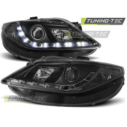 HEADLIGHTS DAYLIGHT BLACK for SEAT IBIZA 6J 06.08-12