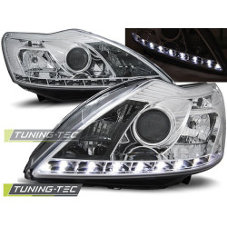 TUNING-TEC headlights (DRL) for FORD FOCUS II 02.08-10 (H7/H1), chrome