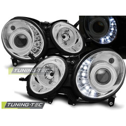 HEADLIGHTS DAYLIGHT CHROME for MERCEDES W211 E-KLASA 03.02-04.06